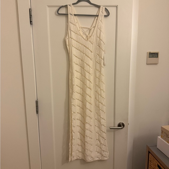 Red Carter Kore Crochet Maxi Cover-Up Dress | White | NWT - Picture 3 of 7